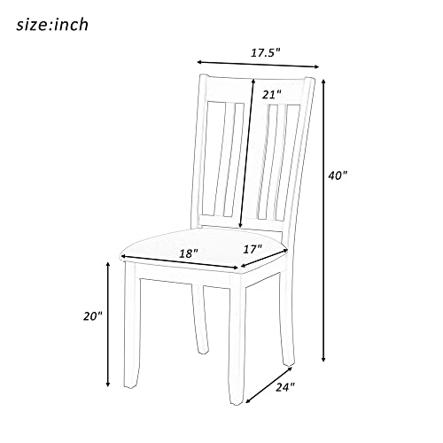 Lumisol Solid Wood Dining Chairs Set Of 4, Farmhouse Upholstered Dining Chair With Slat Back And Padded Seat For Kitchen, Bedroom, Living Room (Gray) #TOP2