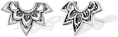 Boma Jewelry Sterling Silver Balinese Tribal Lotus Stud Earrings