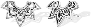 Boma Jewelry Sterling Silver Balinese Tribal Lotus Stud Earrings