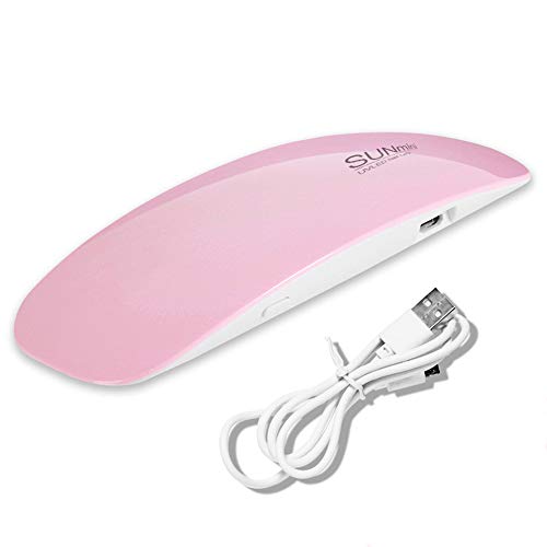 XWU Lâmpada de unha LED, 6W LED lâmpada de cura de secador de unhas com 30S Timer USB portátil secad