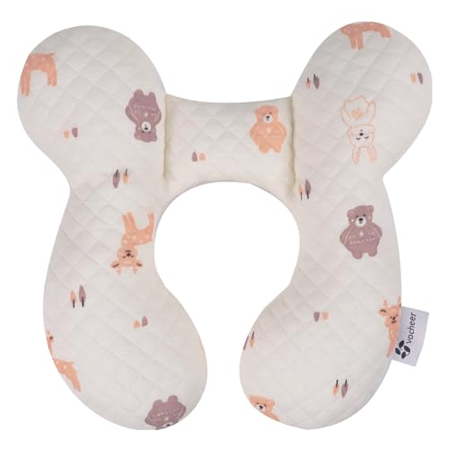 Image of vocheer Baby Neck Pillow(Upgraded), Cotton, Baby Support Pillow, Car Seat Pillows for Newborn, Carseat Head and Body Support, Infant Travel Pillows for Prams, Pushchair, Stroller, Bouncer, Deer