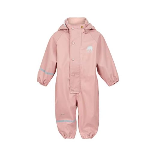 Celavi Baby flicka regndräkt i fyra färger regnjacka, Rosa (mystisk ros 524), 70 cm
