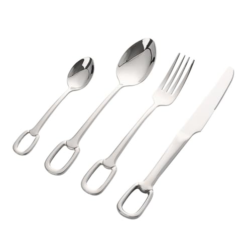 LABRIMP Cucchiaio Da Caffè Acciaio Inossidabile Con Foro Di Appensione Cucchiaio Per Dessert e Tè Facile Da Pulire e Manutenere Per Caffè e Dessert Gourmet