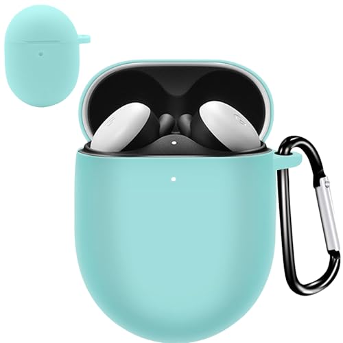 Miimall Google Pixel Buds Pro 2/Google Pixel Buds Pro�p�P�[�X�J�o�[ �J���r�i�t���A�\�t�g�V���R�� �ϏՌ� �ی� �t�����gLED ���P�[�X�X�L�� �K�[���Y/�����Y/���f�B�[�X�p �~���g�O���[��