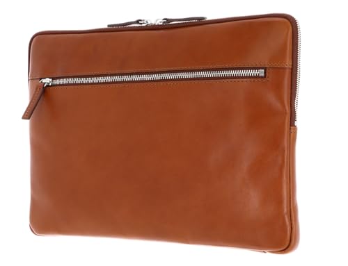 Serviette ordinateur cuir Cambridge protège PC portable antichoc brun - 2