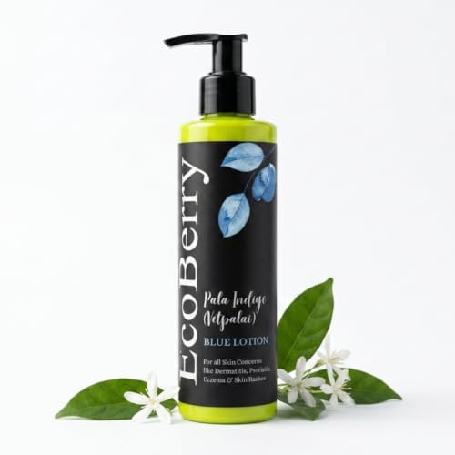 Image of EcoBerry Vetpalai Pala Indigo Blue Lotion for Dry Skin Rashes Itching