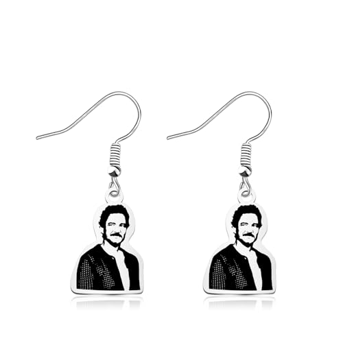KEYCHIN Actor Dangle Earrings Actor Fans Gifts Actor Daddy Jewelry Actor Merchandise (Pedro ER)