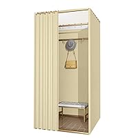 Kleedcabine, vrijstaand, draagbaar, eenvoudig, tijdelijke kleedkamer, mobiele kleedtent voor kledingwinkel, winkelcentrum, kantoor, zwart, 85 x 85 x 200 cm