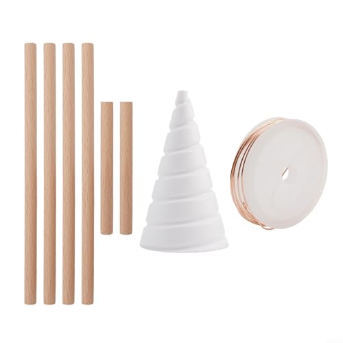 Kit de fabrication d'antenne de jardinage pour électrolyture | avec rouleau de fil de cuivre pur de 1,5 m et 8 piquets en bois | pour une meilleure croissance des plantes (grand)