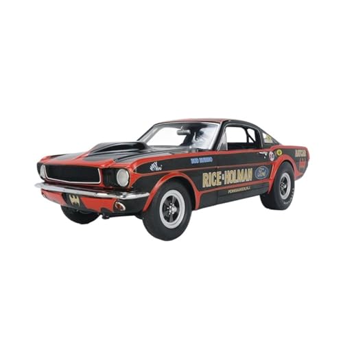 Tqmead 1965 Ford Mustang A/FX Modellauto Schwarz/Rot
