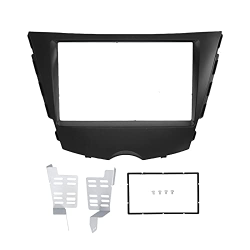 Acouto 2Din Radio Fascia for Veloster 2011-2018 Car Stereo Dash Radio Fascia Kit DVD Audio Navigation Frame Replacement Car Interior Decoration Accessories