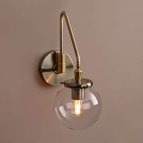 Pathson Industrial Swing Arm Wall Sconce Lighting, Adjustable Globe Wall Vanity Light For Bathroom, Hardwired Wall Lamp Fixture For Bedside Living Room Study Room (Bronze) #TOP3