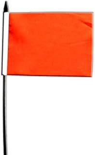 Plain Orange Small Waving Flag 6" x 4" inch Flag Superstore