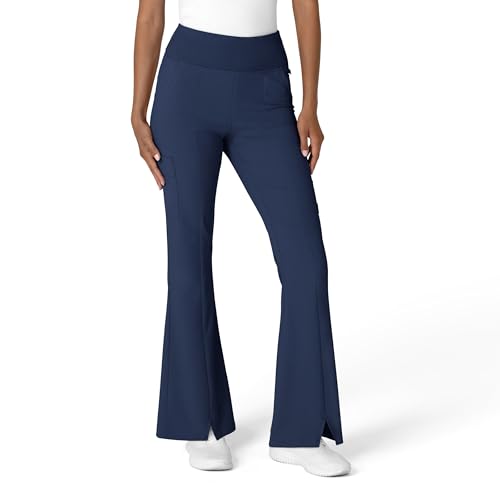 Wink Renew Women's Cargo Flare Scrub Pant, Navy, 1X by WINK - Used condition - US$15.90