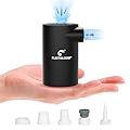FLEXTAILGEAR EVO PUMP, Pompa ad Aria Elettrica Portatile, Alta Pressione 4,5 kPa, Batteria Ricaricabile da 3800 mAh, 5 Ugelli Multipli per Materassi ad Aria, Galleggianti per Piscine, Salvagenti