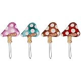 Metal Mushroom Decorative Garden Stakes, Mushroom Yard Decorations Outdoor Decor,Set of 4