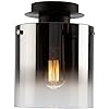 Artcraft AC11525SM Contemporary Modern One Light Flush Mount from Henley Collection in Black Finish, 8.00 inches #1
