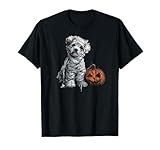 Photo Gallery maltese cane mummia felice halloween uomini donne maglietta Photo Gallery maltese cane mummia felice halloween uomini donne maglietta