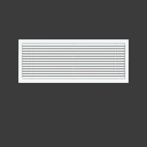 Powrocket Linear Bar Air Grille 20" X 8", Aluminum Air Supply/Return Grilles,Easy Air Flow,Removable Grille/Door-HVAC Air Vent Cover,White[Outer Dimensions: 20.8"w X 8.8"h] by Powrocket - Used condition - US$32.46