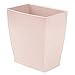 mDesign Plastic Rectangular Small 2 Gallon Trash Can - Wastebasket, Garbage Container Bin for Bathroom, Bedroom, Kitchen, Home Office, and Kids Room, Holds Waste, Recycling - Light Pink/Blush