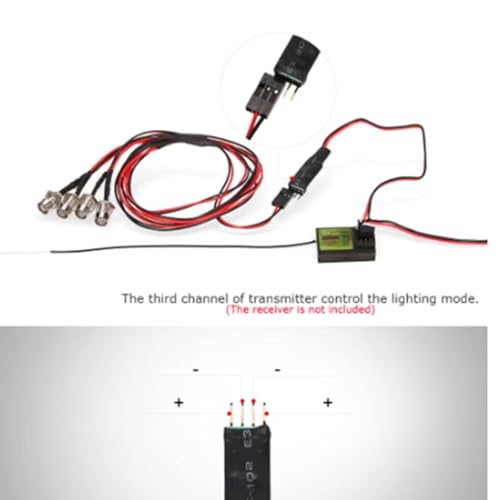 Interruptor de 3 canales RC para controlar focos desde la emisora Axial 6