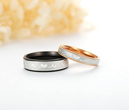 Global Jewelry Titanium Stainless Steel We Love Each Other Wedding Band Set Anniversary/Engagement/Promise/Couple Ring Best Gift #TOP2