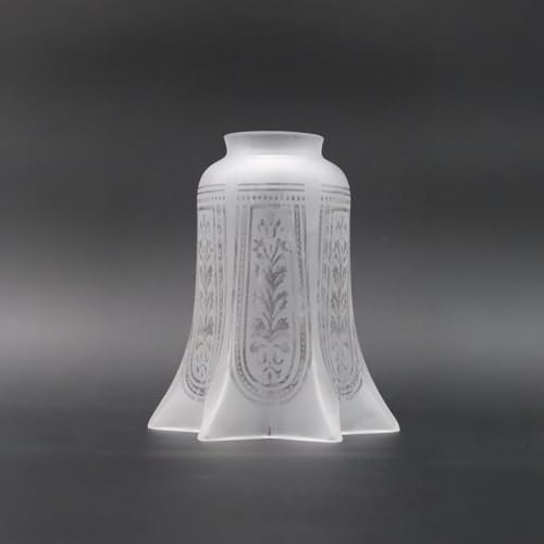 Image of Victorian Etched with Flare Glass Replacement Shade 2 1 /4 inch Fitter Lighting Parts New
