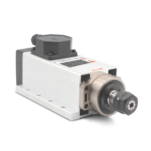 G-Penny 2.2KW ER20 110v Square Type 24000rpm Ceramic Ball Bearings Air Cooled Spindle Motor (110, Volts (AC))