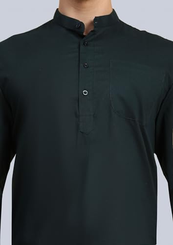 Image of SKAVIJ Men's Long Sleeve Short Tunic Ethnic Wear Cotton Kurta