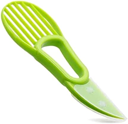 Cortador de aguacate 3 en 1, cortador de karité, mantequilla de fruta, deshuesador, pelador, cortador separador de pulpa, cuchillo de plástico,