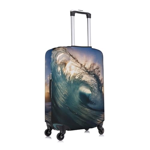 BREAUX Beautiful ocean waves print Trolley Suitcase Protective Cover Luggage Protective Cover Unique Double Sided Pattern2