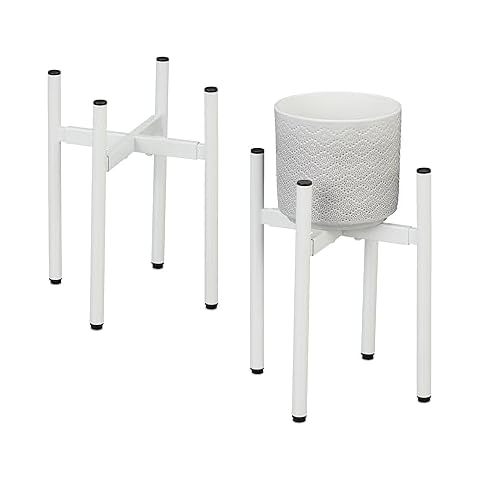 Relaxdays Adjustable Plant Stand Set of 2 Cover