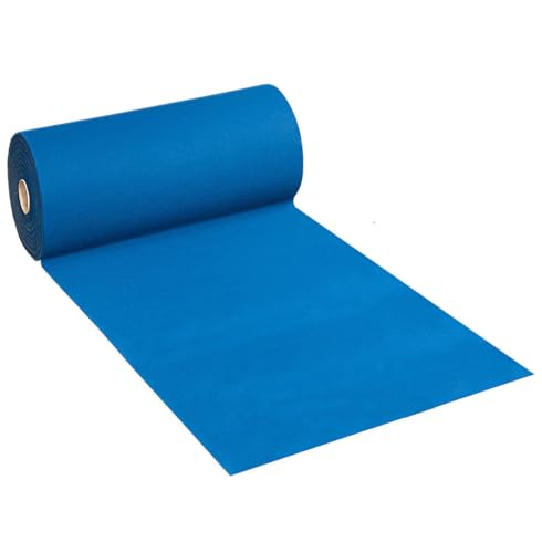 EmmeVi Tapis de Moquette au Mètre H100 Cm Intérieur Extérieur Passerelle Magasin Église Cérémonie Défilé Bleu