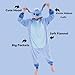 GONAAP Unisex Adult Stitch Onesie Pajamas Animal One Piece Costume Cosplay Sleepwear (Stitch, 13-14Years)