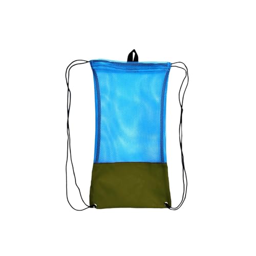 Bestvisse Bolsa de natación con cordón para hombres, mujeres y niños, bolsa de equipo de buceo, bolsa de red de nailon resistente, mochilas con cordón