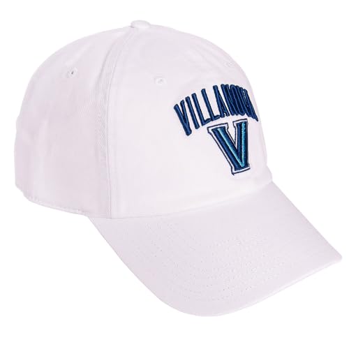 Desert Cactus Villanova University Baseball Hat VU Wildcats Brimmed Embroidered Hats Cap Adjustable Cloth Strap Adult (Style F1) White