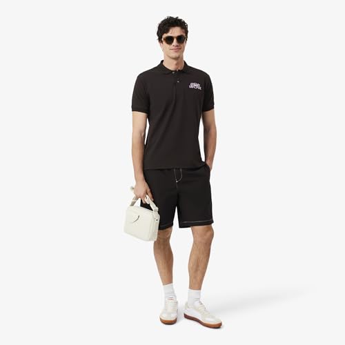 Image of Lacoste Mens Cotton Classic Fit Short Sleeve Graphic Branding Polo Shirt