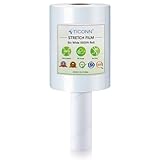 TICONN Stretch Wrap Stretch Film Roll, 1000ft Industrial Strength 5 inch Wide Clear Plastic Wrap with Handles for Pallet Wrapping Shipping Moving
