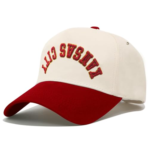 3D Embroidered Upside Down City Baseball Hat Adjustable Football Hat for Men Women Game Day Apparel Gifts