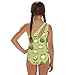 Cndexd Girls 2 Pieces Frog Bathing Suits Set with Mesh Cover Up One Shoulder Adjustable Straps Fashion Cutout Bathing Suit Summer Beach Vacation Swimwear