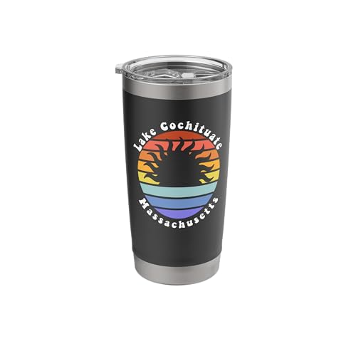Lake Cochituate Massachusetts MA Sunrise Vacation Souvenir Stainless Steel Insulated Tumbler