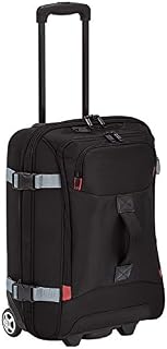 AmazonBasics Rolling Travel Duffel Bag Luggage with Wheels, Small, Black