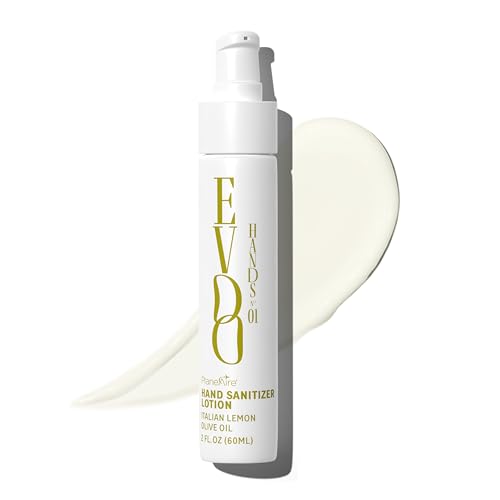 Limited Release | EVOO Skin | Lotion Hand Sanitizer | With Extra Virgin Olive Oil & Aloe Vera | Italian Lemon Essential Oil | Moisturizing | Non-Sticky | Rich in Vitamin E | Travel Size | Single