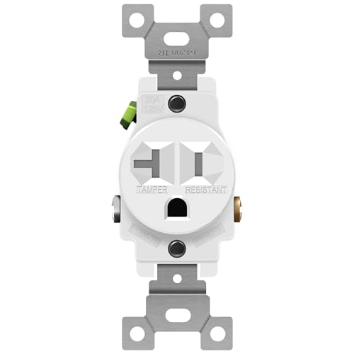 ENERLITES Single Receptacle Outlet, Tamper-Resistant, Commercial ...
