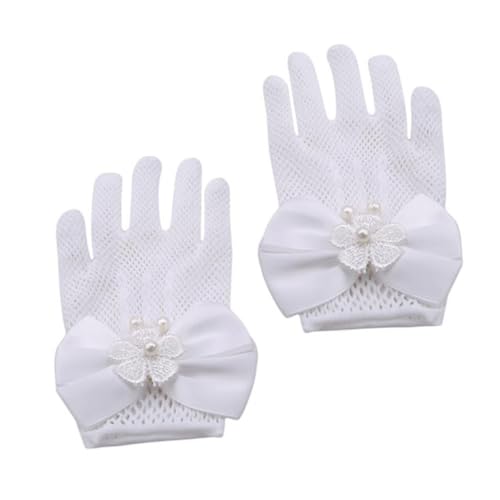 Lace Gloves for Up Separate Finger Design Comfortable Wedding Flower Girl Ballet Photography Stage Performance Accessory