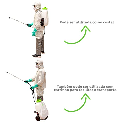 Pulverizador Carrinho Elétrico 2 em 1 16 Litros 80Psi SuperAgri SAPEC16L80P