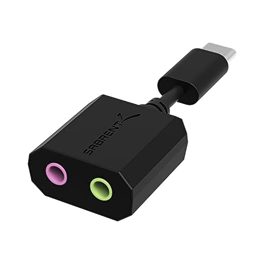 SABRENT USB Type C External Stereo Sound Adapter for Windows and Mac. Plug and Play No Drivers Needed. (AU-MMSC)