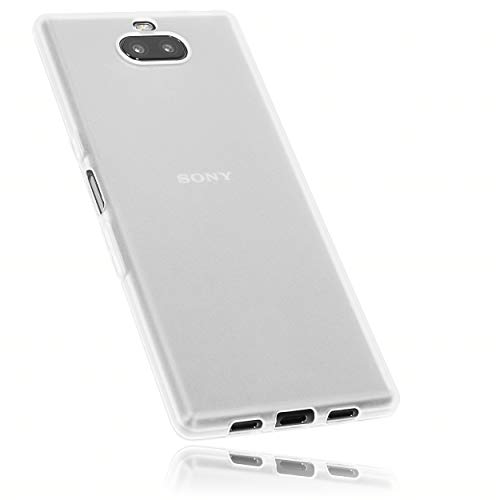 Mumbi Funda Compatible con Sony Xperia 10 Plus Caja del teléfono móvil, Blanco Transparente