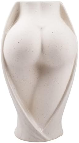 Fengaim Bum Vases Ceramic Vase for Pampas Grass Human Body Art Vase for Flower Ceramic Minimalist Vase Modern Chic Vase for Home Decor Dried Flower Crafts Ornaments (Type A, Black)