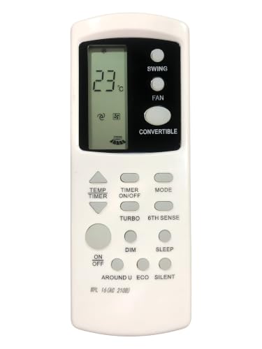 Image of Upix Compatible for Whirlpool AC Remote No. 210B | No Backlight | Exact Match Required